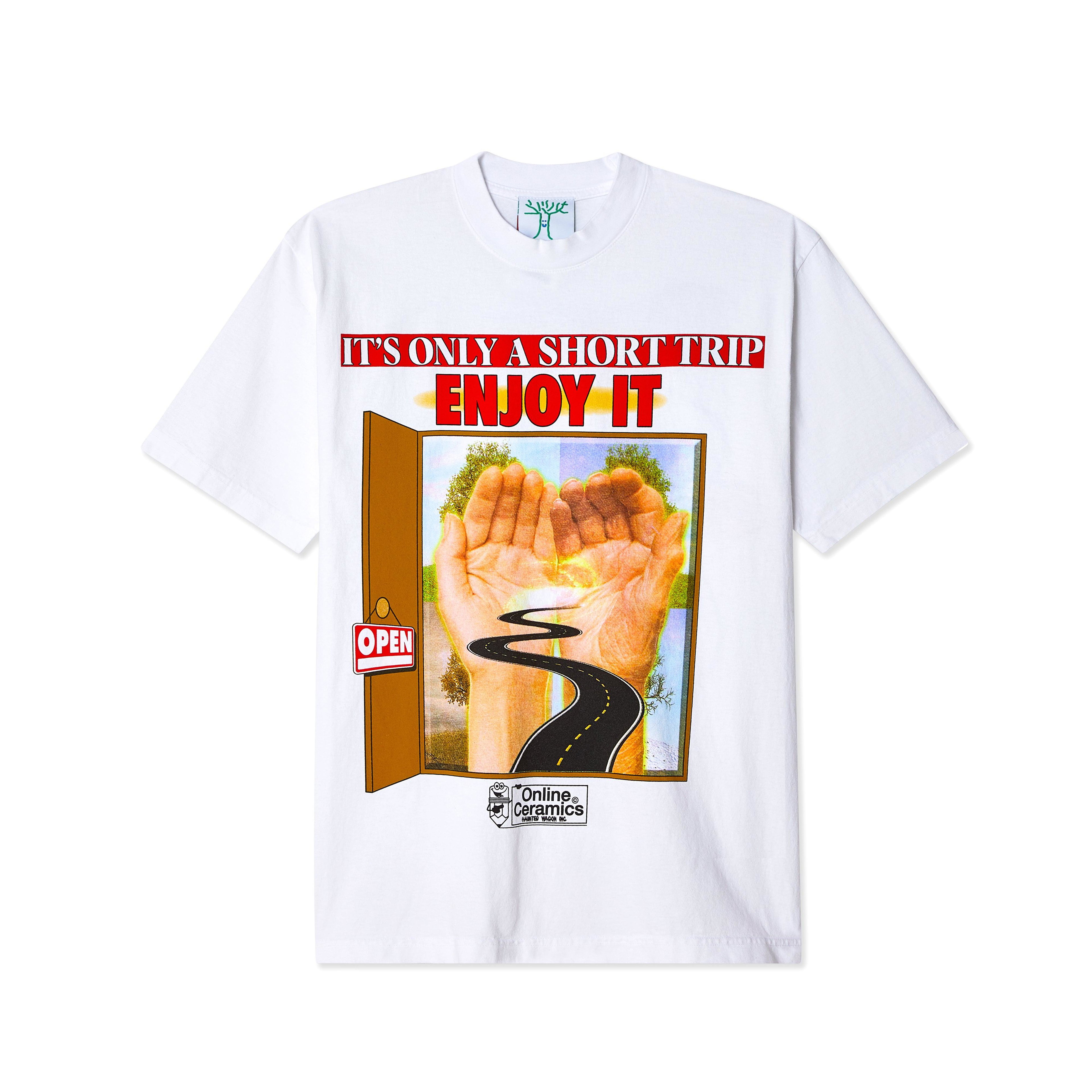 Online Ceramics - It’s Only A Short Trip T-Shirt - (White) by ONLINE CERAMICS