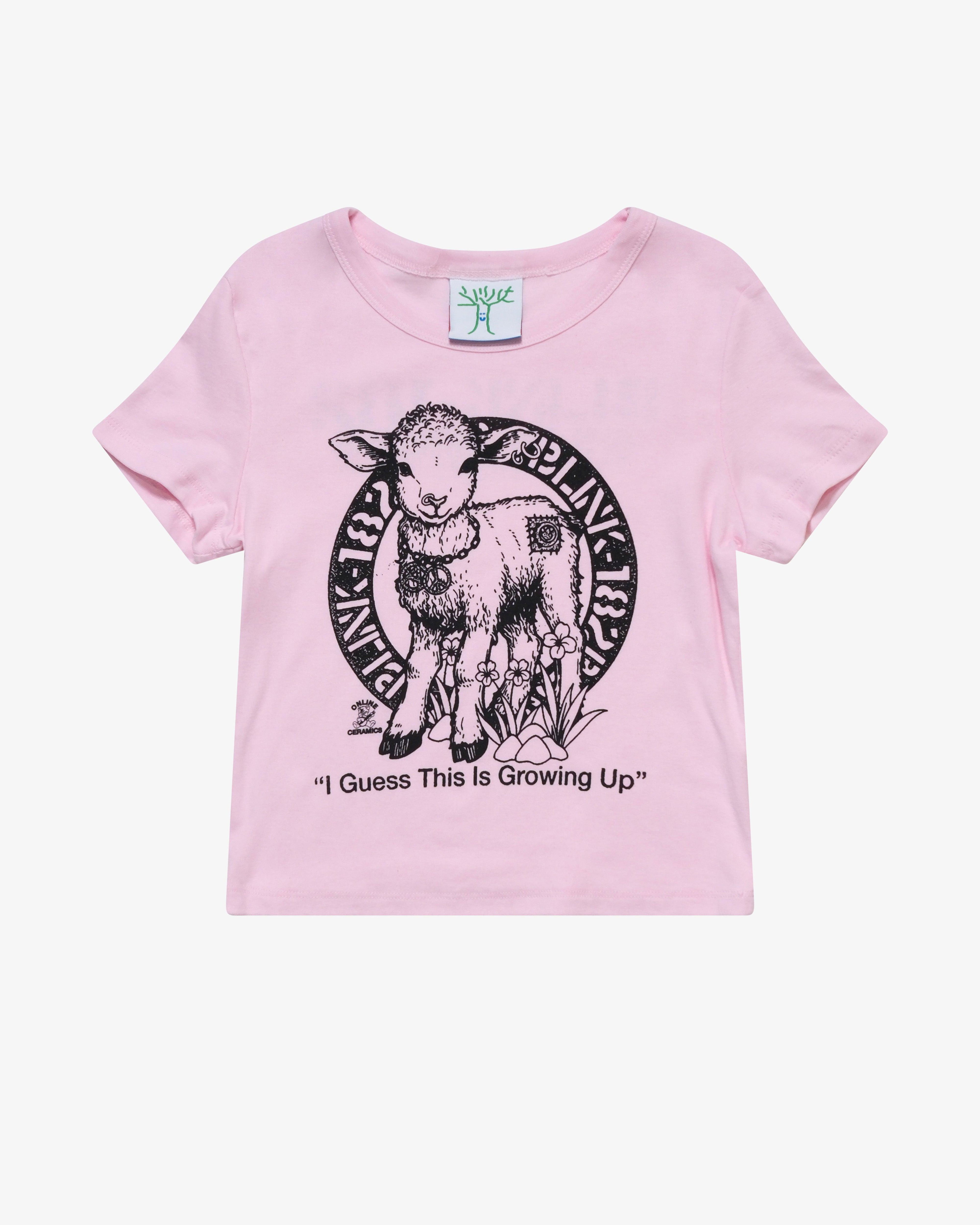 Online Ceramics - Men's Blink-182 I Guess This Is Growing Up Pink Baby Tee - (Pink) by ONLINE CERAMICS