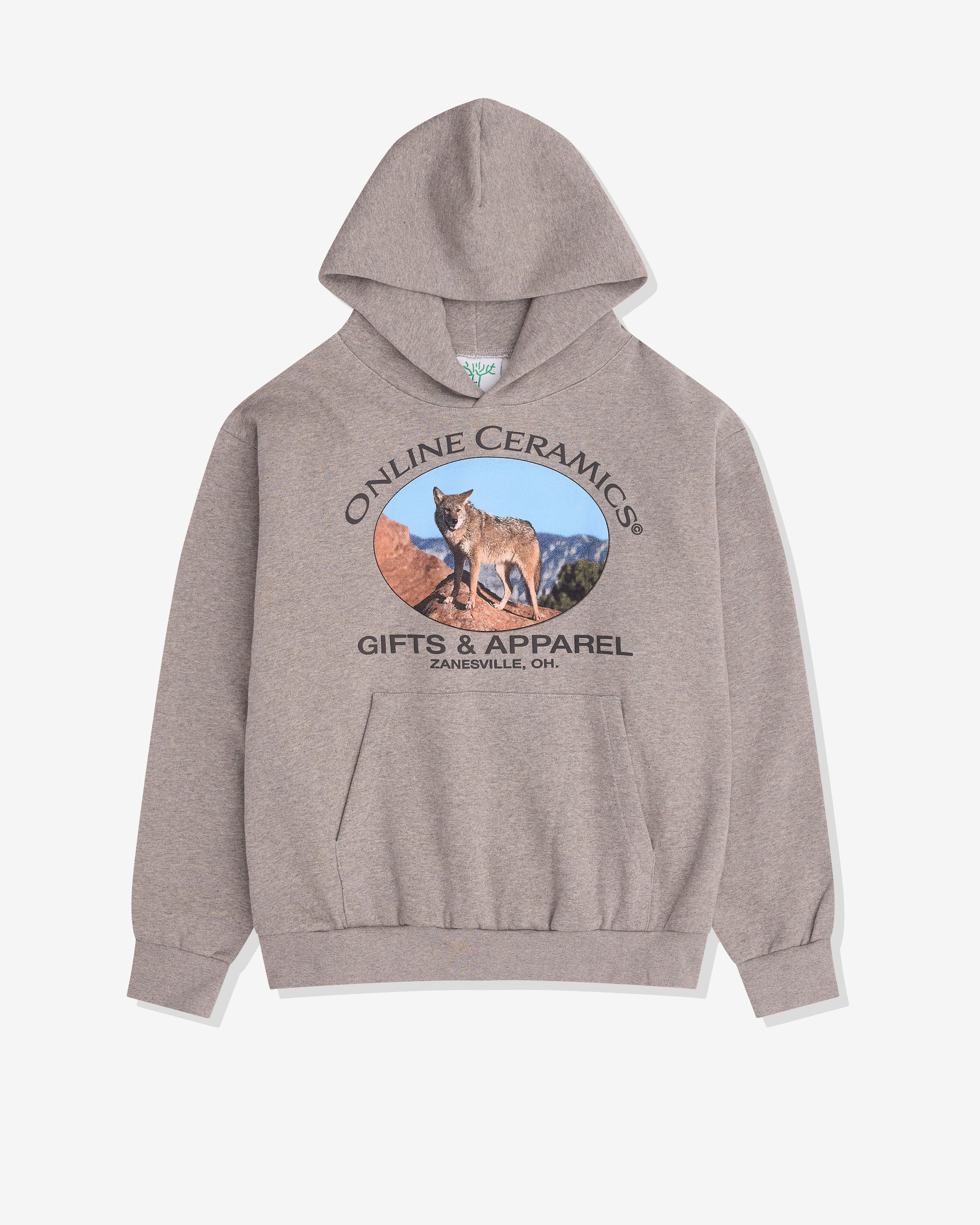 Online Ceramics - Men's Coyote Hoodie - (Grey) by ONLINE CERAMICS