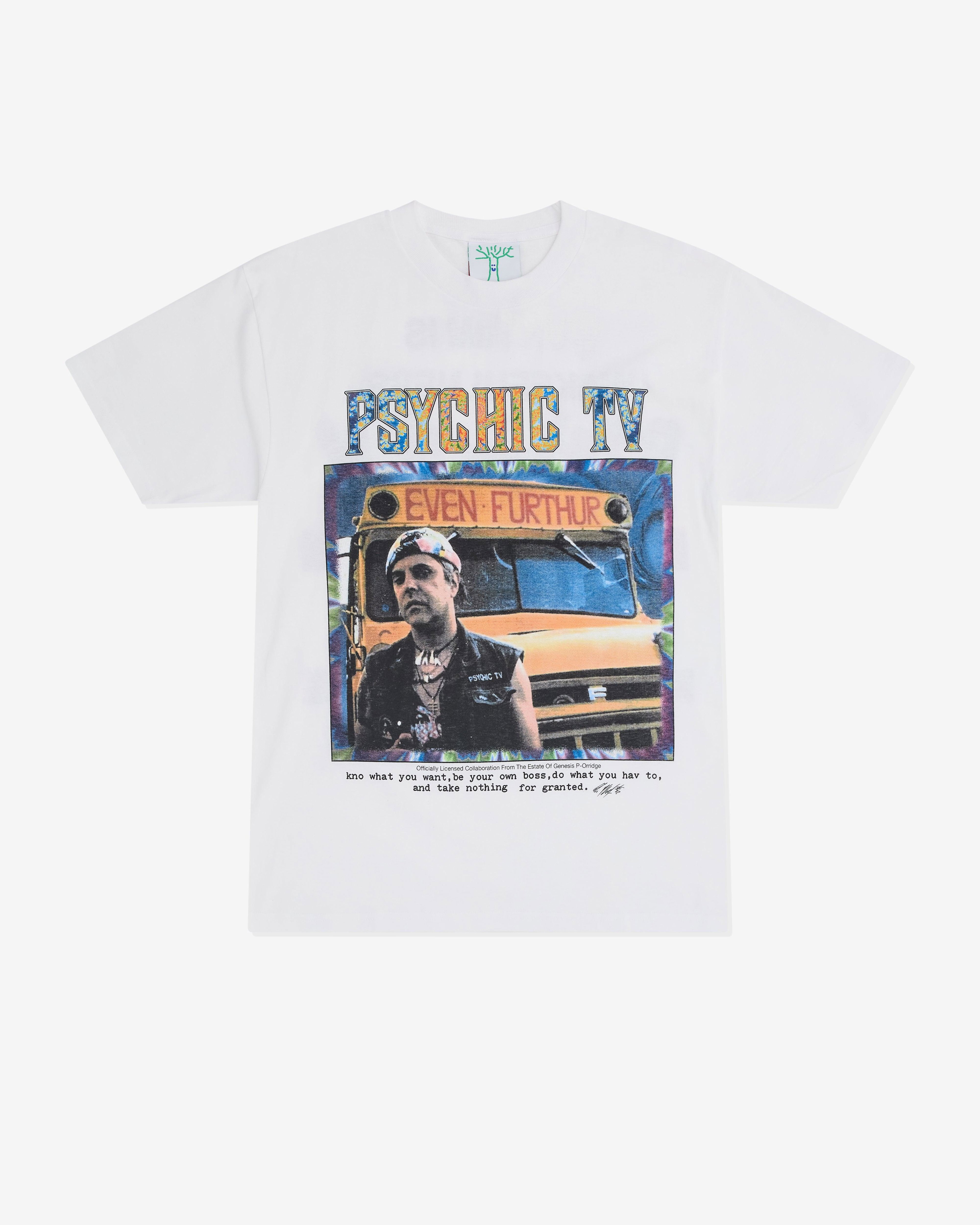 Online Ceramics - Men’s Genesis P-Orridge Even Furthur T-Shirt - (White) by ONLINE CERAMICS