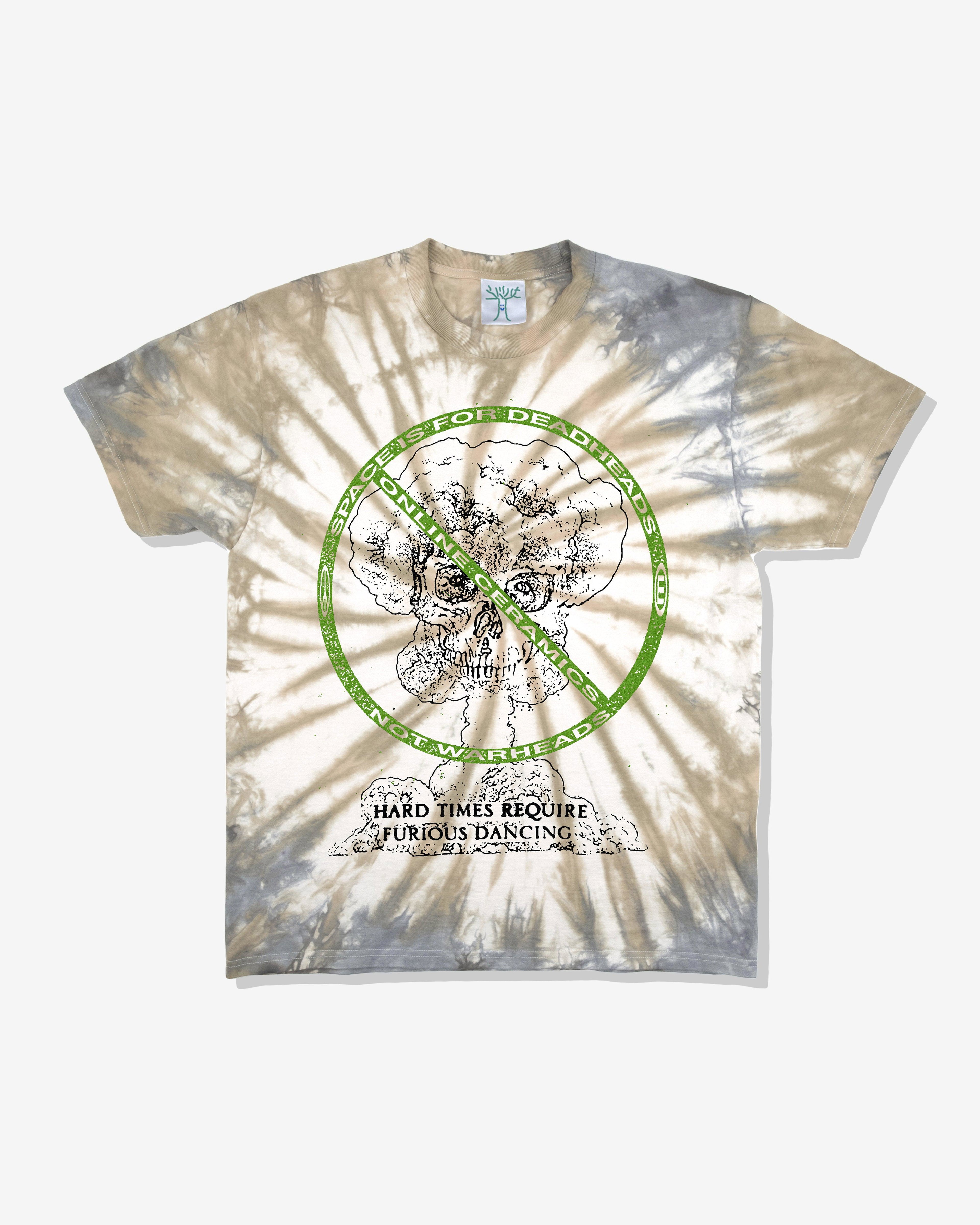 Online Ceramics - Men's Hard Times Require Furious T-Shirt - (Tie Dye) by ONLINE CERAMICS