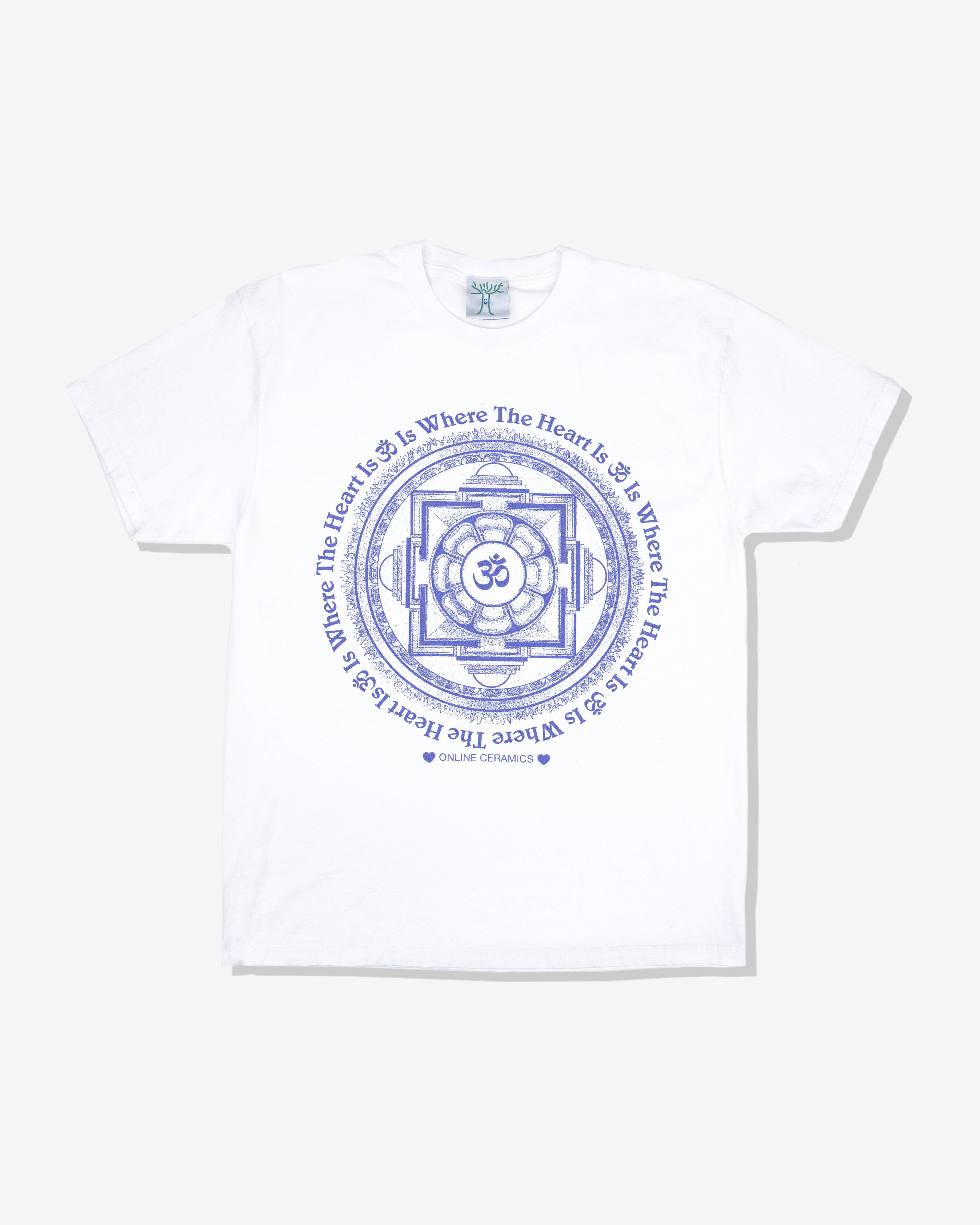 Online Ceramics - Men's OM Is Where The Heart Is T-Shirt - (White) by ONLINE CERAMICS
