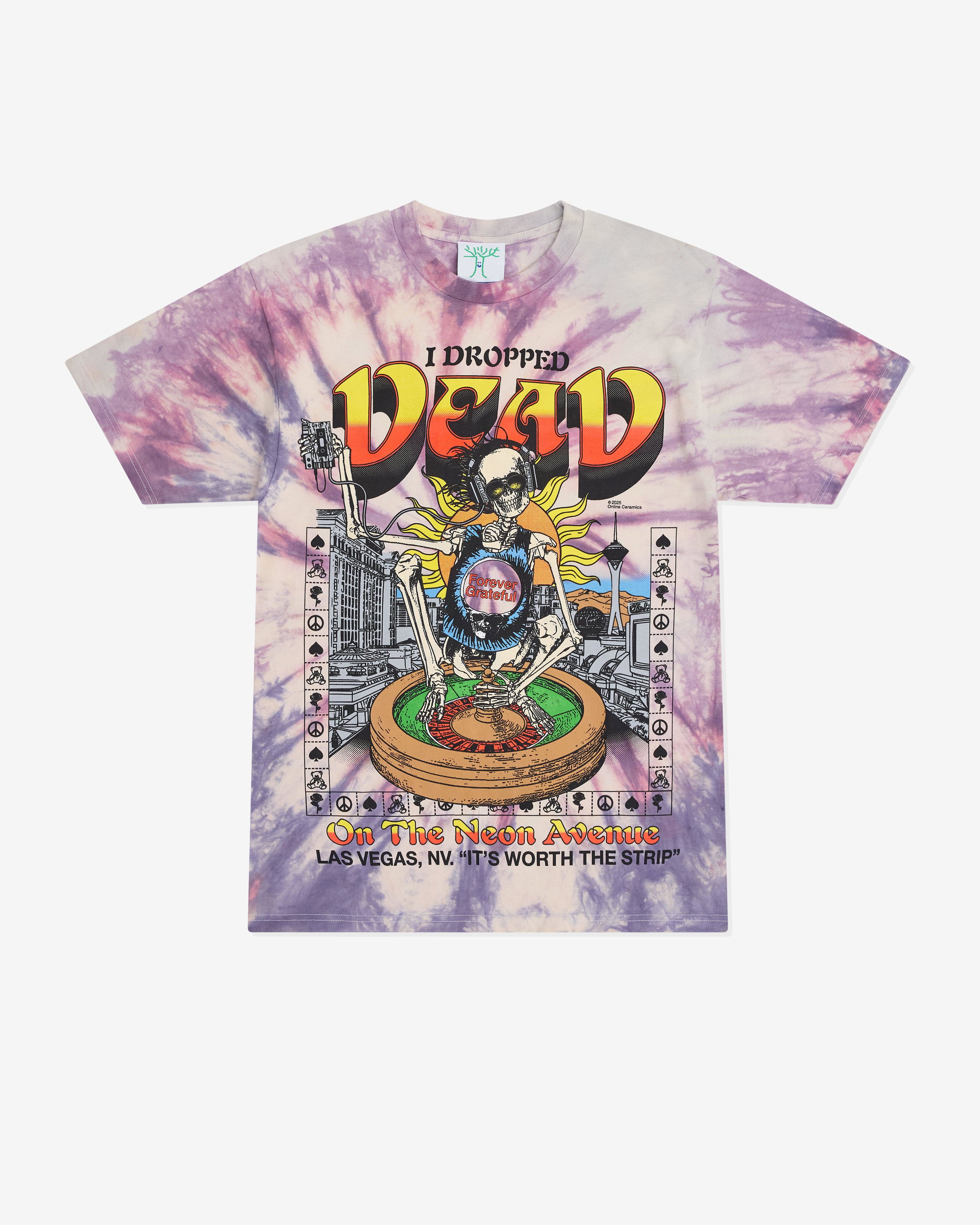 Online Ceramics - Men's On The Neon Avenue T-Shirt - (Tie-Dye) by ONLINE CERAMICS