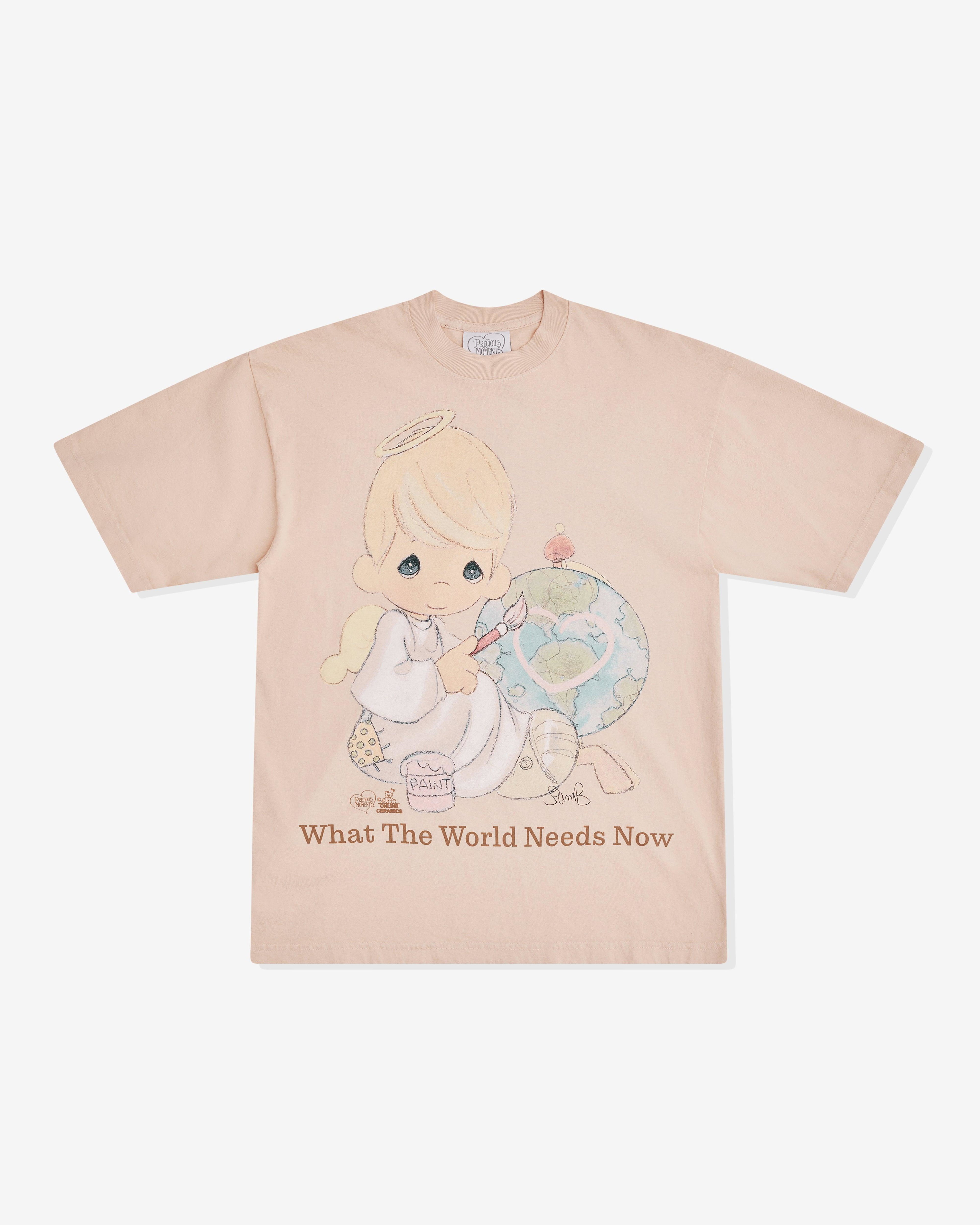Online Ceramics - Men’s Precious Moments What The World Needs T-Shirt - (Beige) by ONLINE CERAMICS