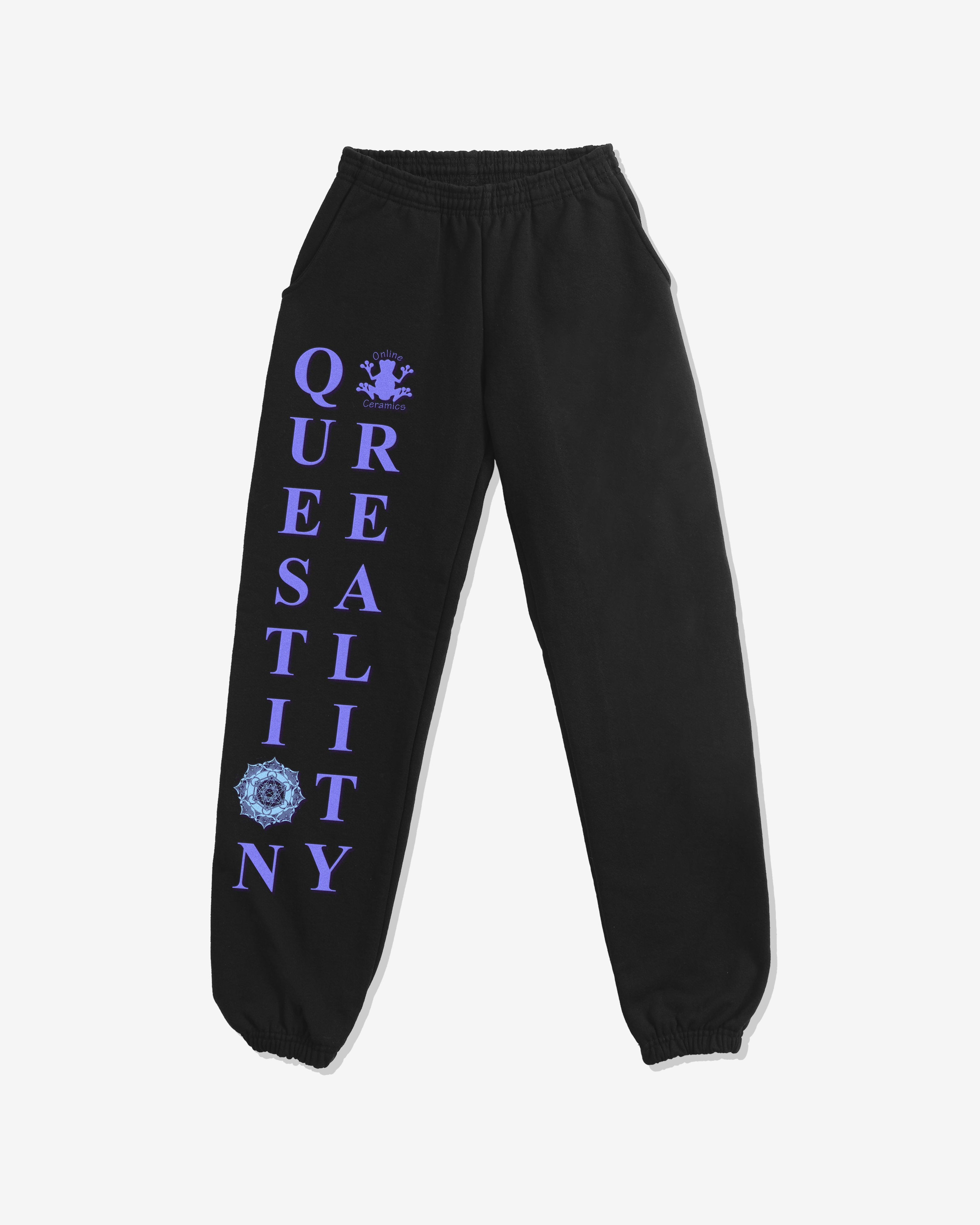Online Ceramics - Men's Question Reality Sweatpants - (Black) by ONLINE CERAMICS Online Ceramics - Men's Question Reality Sweatpants - (Black) by ONLINE CERAMICS