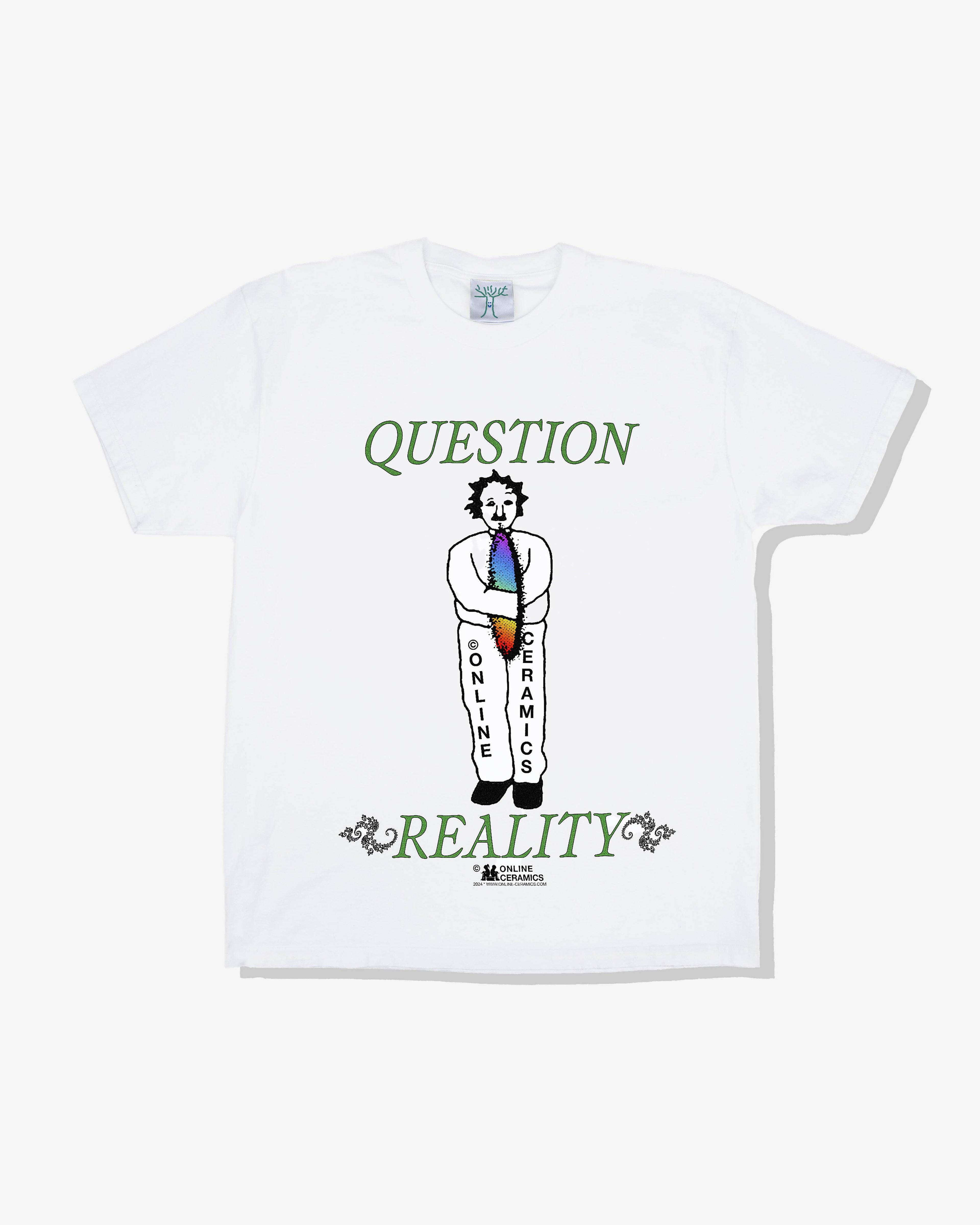 Online Ceramics - Men's Question Reality T-Shirt - (White) by ONLINE CERAMICS