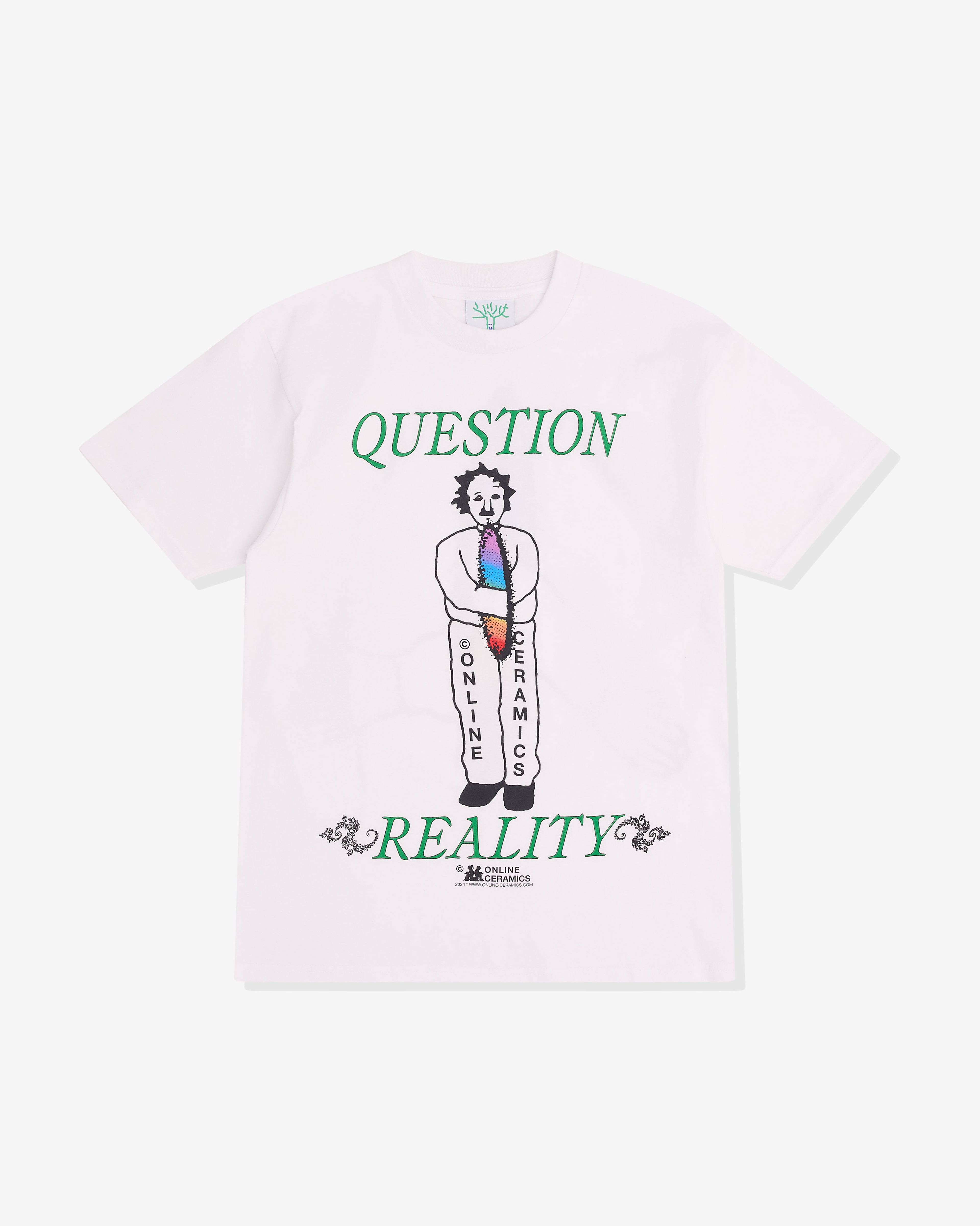 Online Ceramics - Men's Question Reality T-Shirt - (White) by ONLINE CERAMICS