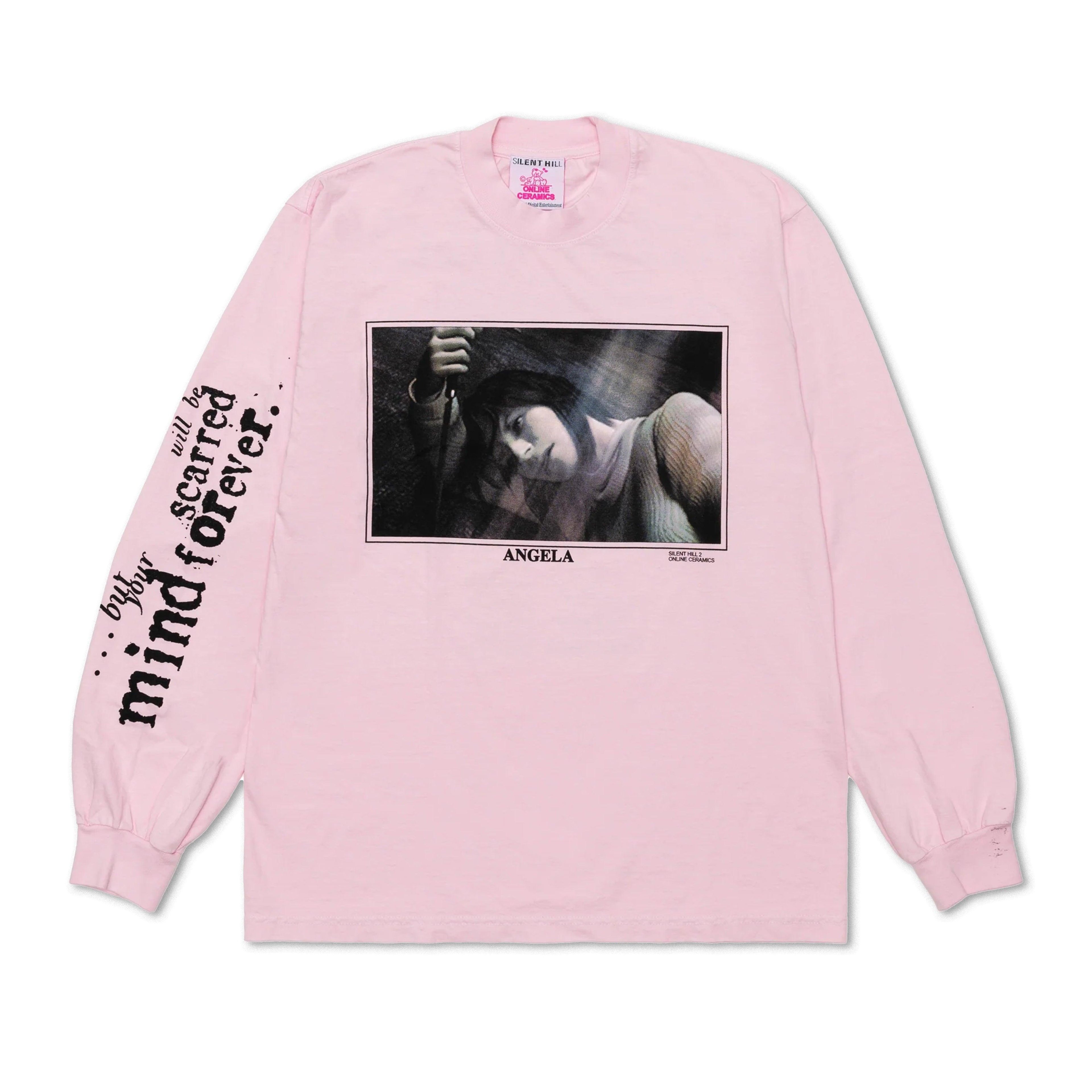 Online Ceramics - Men's Silent Hill 2 Angela LS Tee - (Pink) by ONLINE CERAMICS