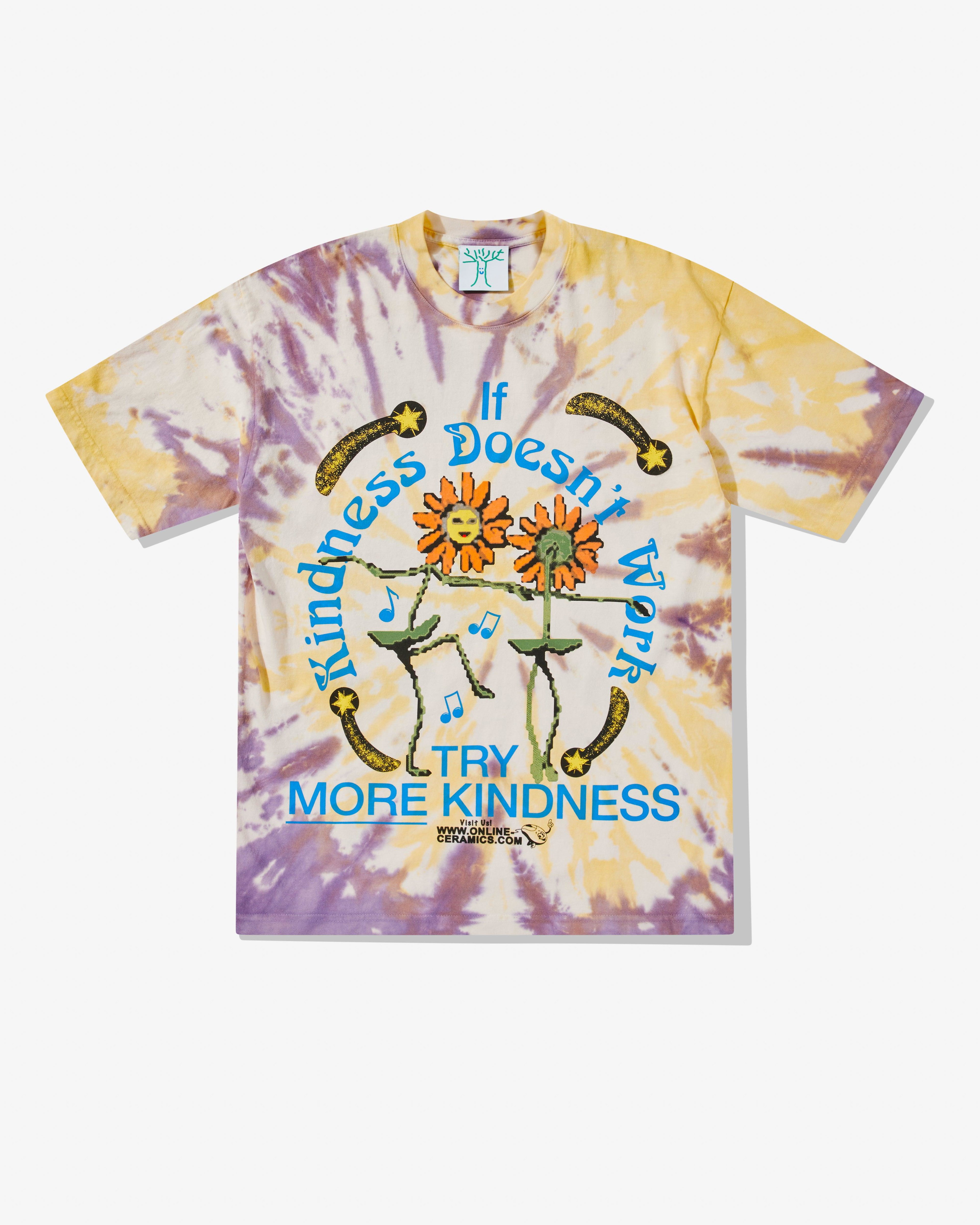 Online Ceramics - Men’s Try More Kindness T-Shirt - (Hand Dye) by ONLINE CERAMICS