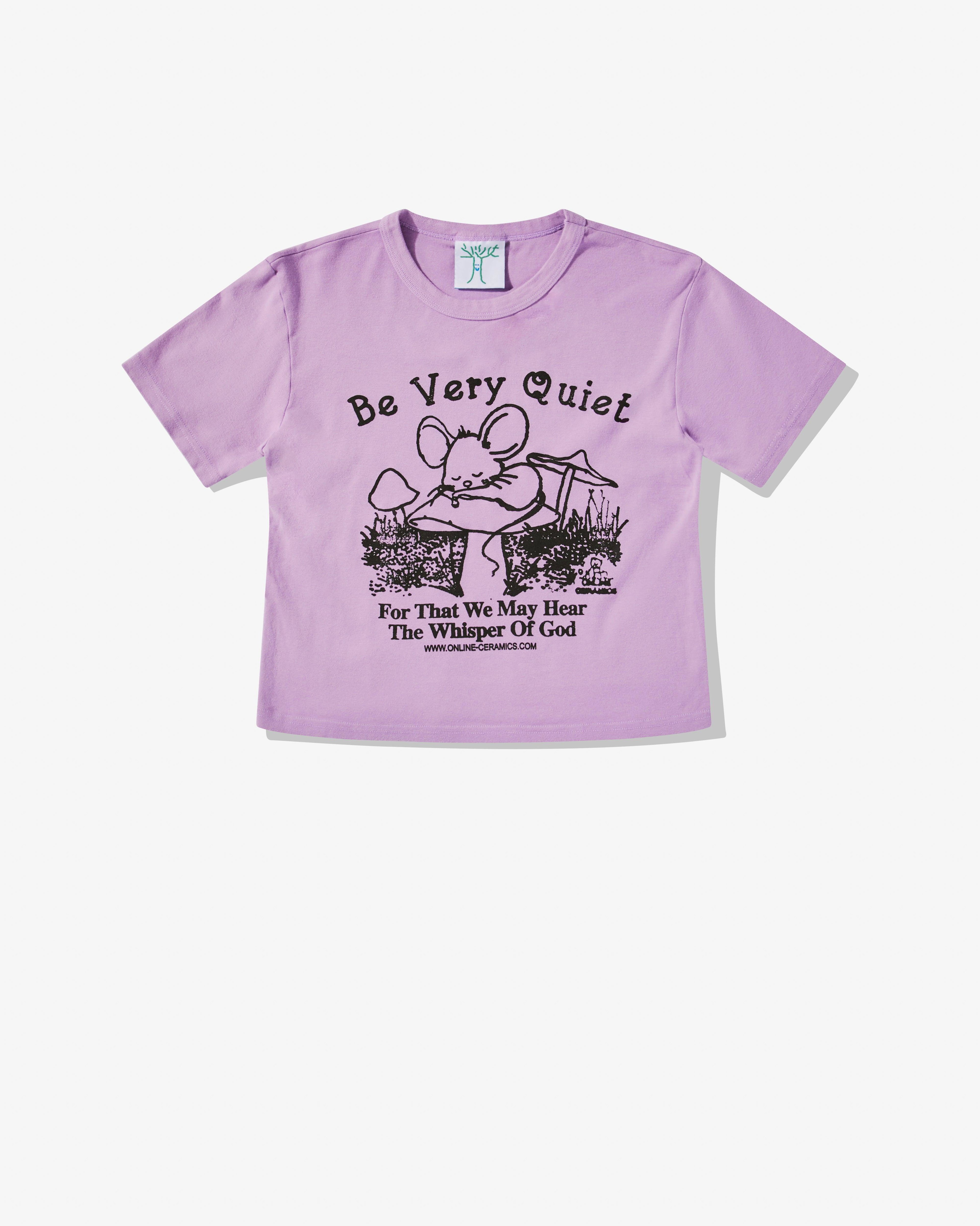 Online Ceramics - Women’s Be Very Quiet Baby Tee - (Quail) by ONLINE CERAMICS