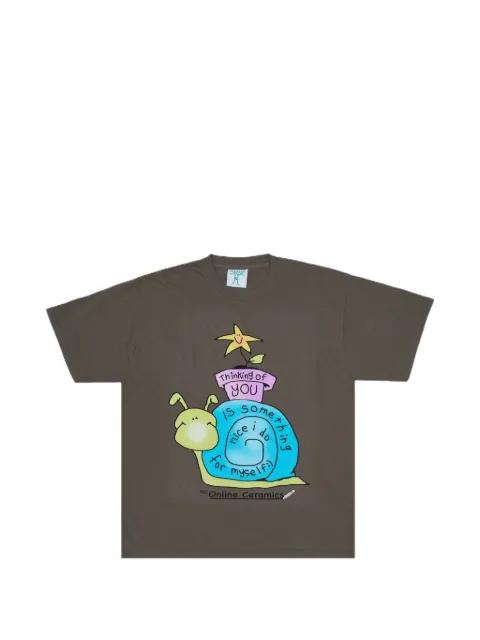 Thinking of you graphic-print T-shirt by ONLINE CERAMICS