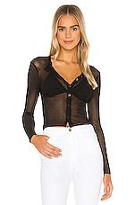 Only Hearts Mesh Cardigan in Black by ONLY HEARTS