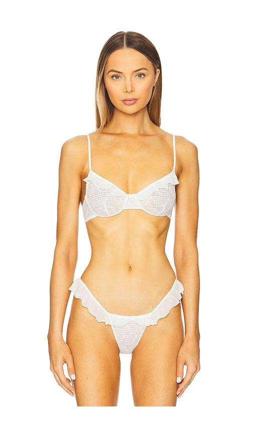 Only Hearts Ruffle Underwire Bra in Ivory by ONLY HEARTS