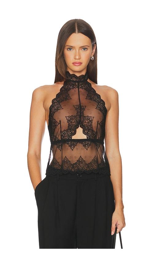Only Hearts So Fine Lace Marlyin Halter in Black by ONLY HEARTS