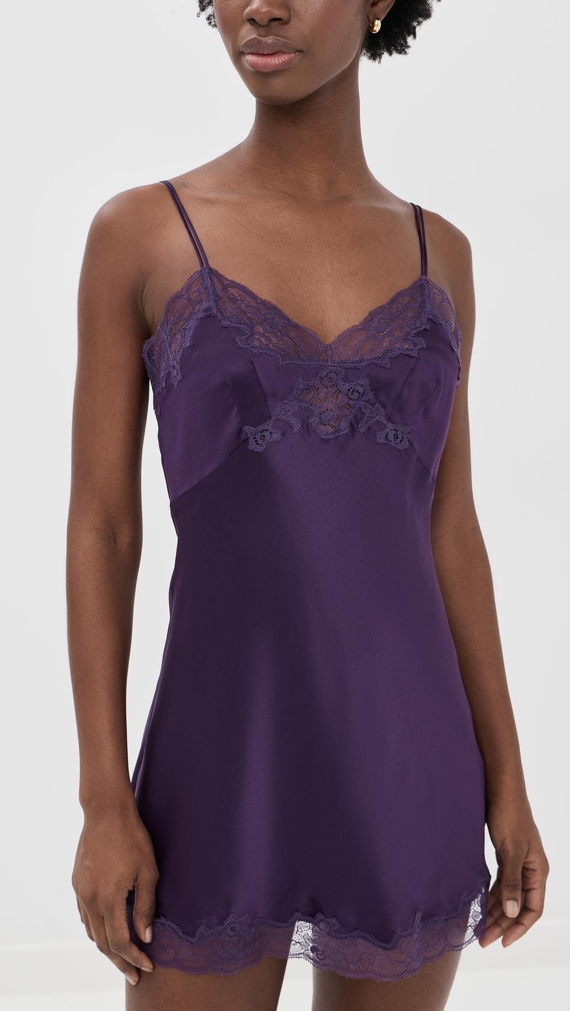 Silk Charmeuse Mini Slip Dress by ONLY HEARTS