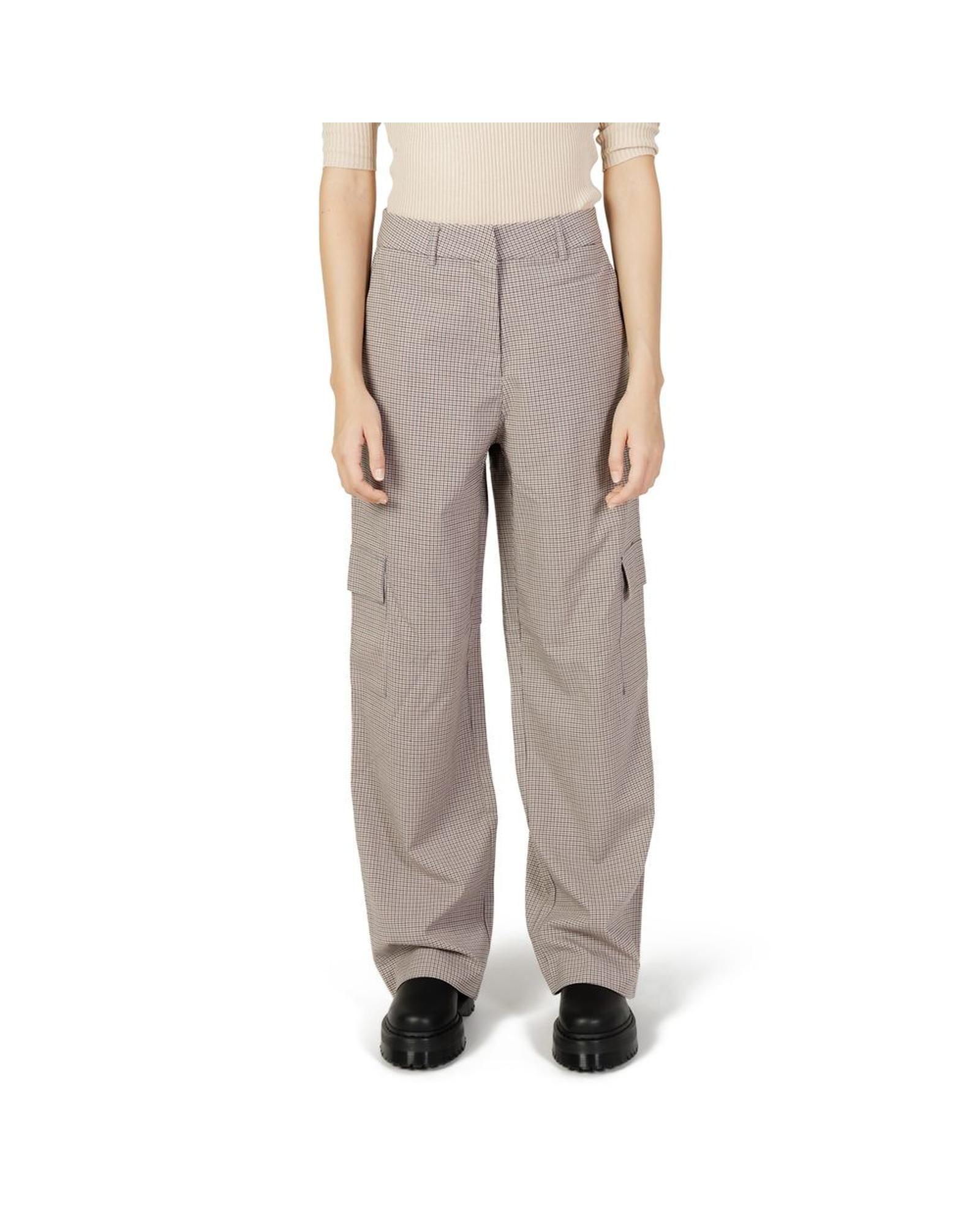 Onlnova Cargo Pants Brown Check Wo - Beige Jeans by ONLY