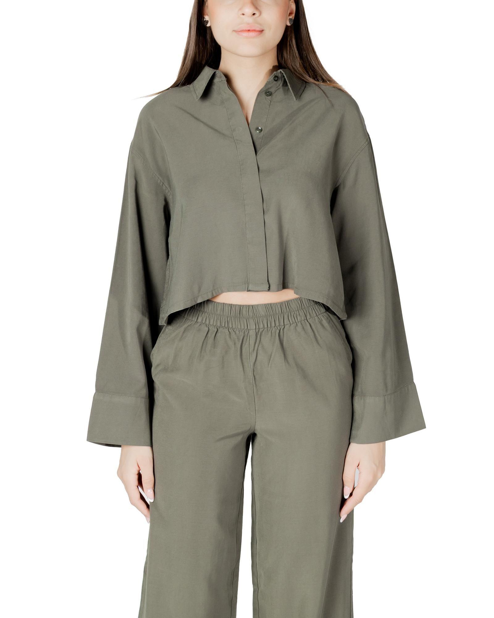 Relaxed Fit Olive Green TwoPiece Set Women Blouses by ONLY