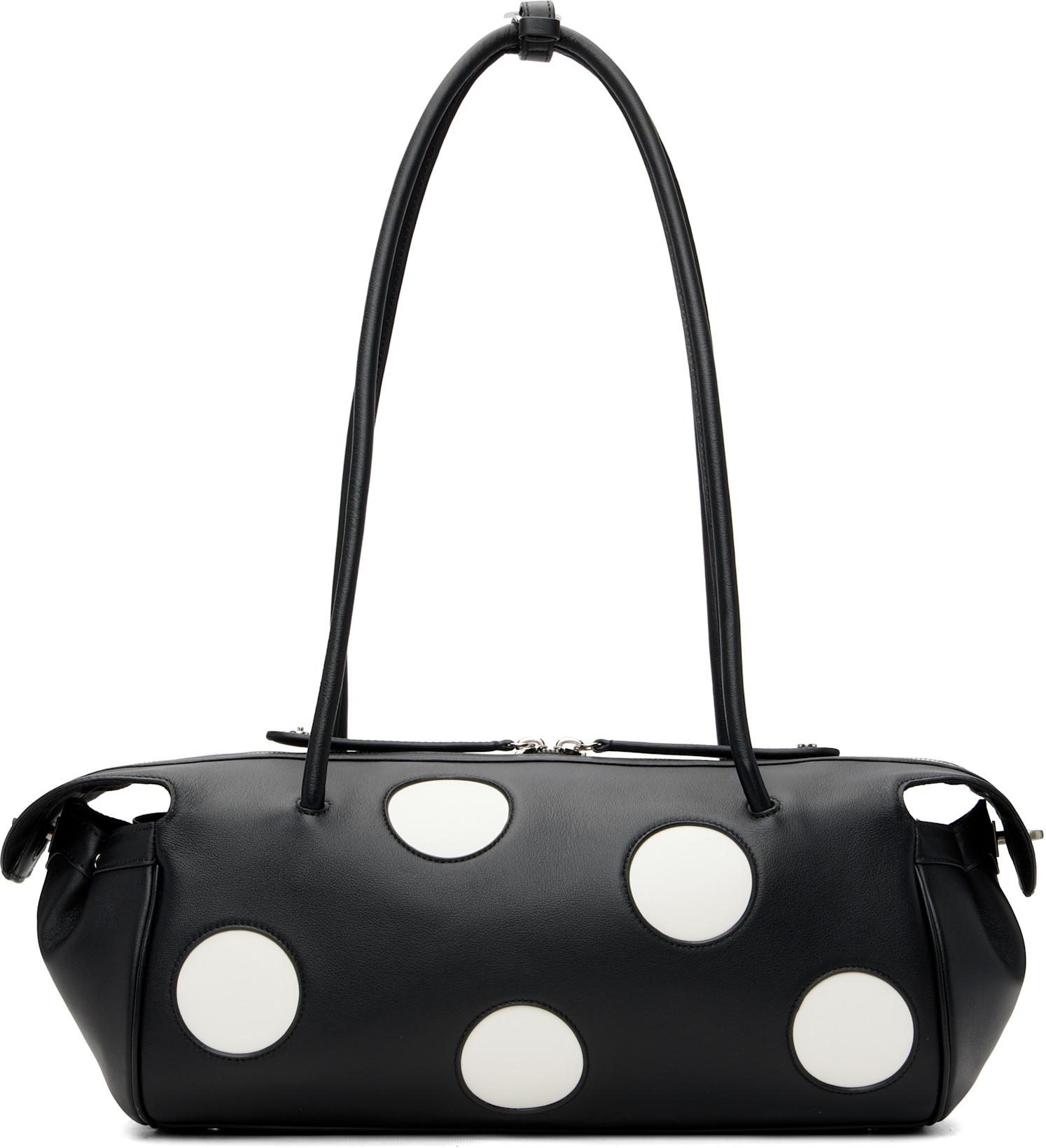 Black Dotted Corgi Bag by OPEN YY