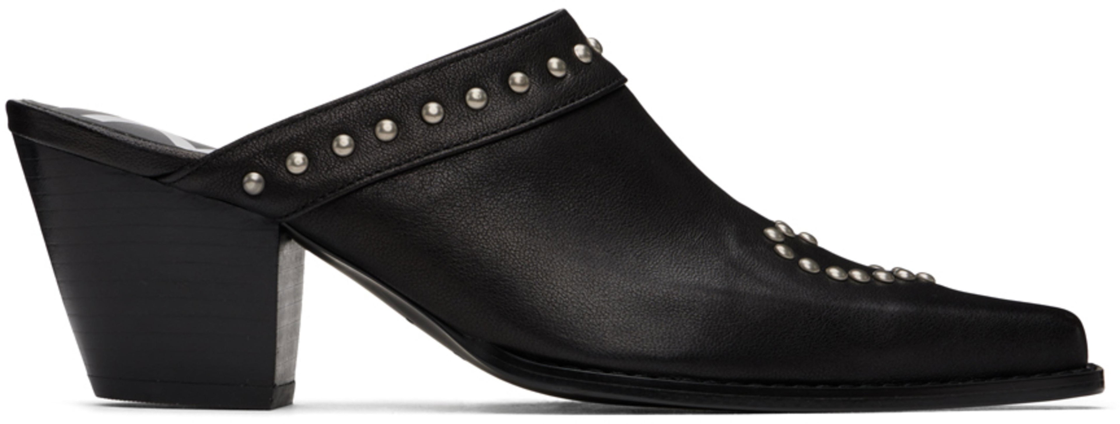 Black Heart Stud Western Mules by OPEN YY