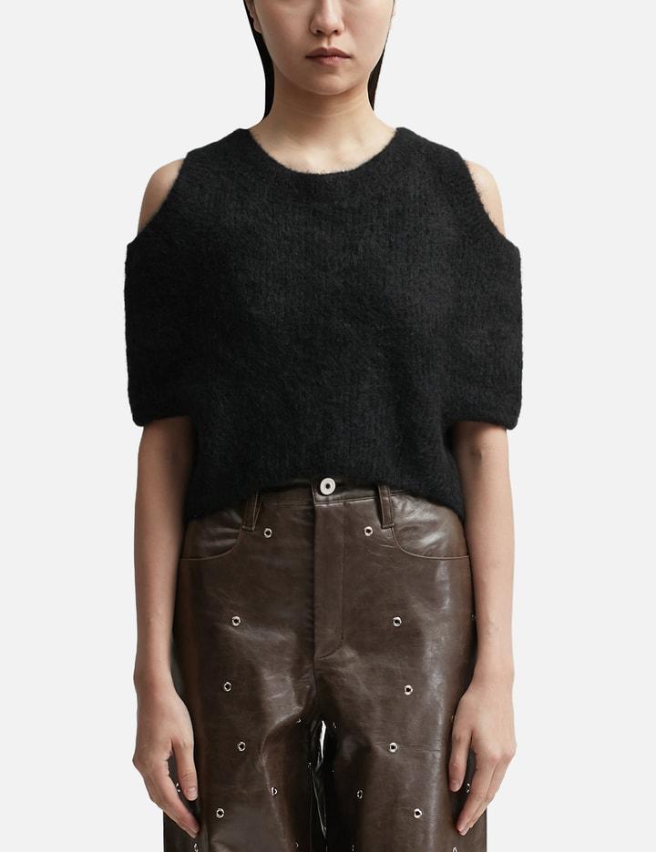Cut-Out Knit Top by OPEN YY