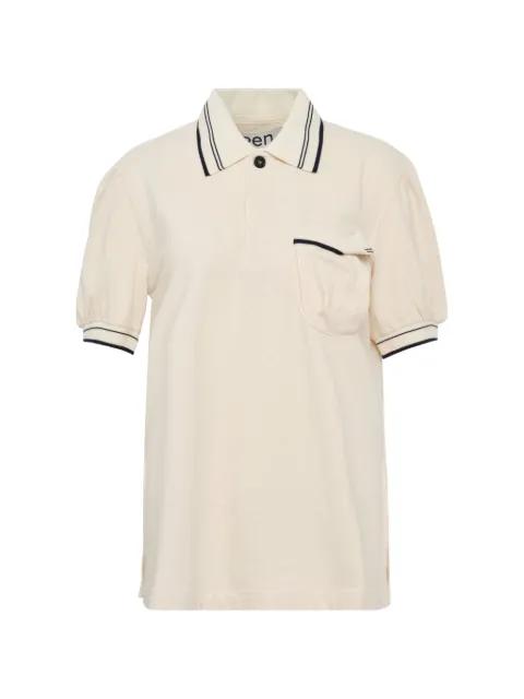 chest-pocket polo top by OPEN YY