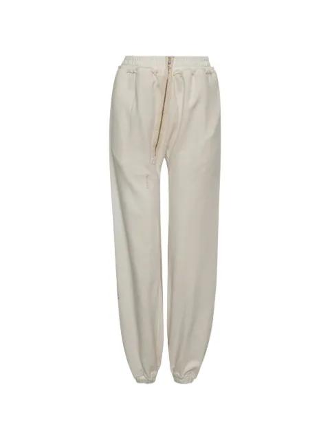 curved-zip track pants by OPEN YY