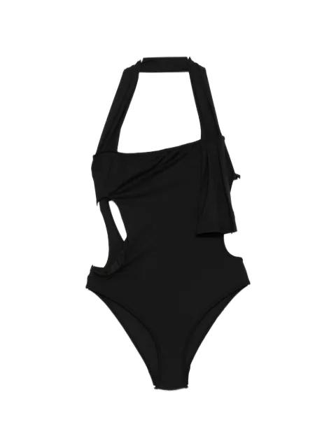 cut-out halterneck swimsuit by OPEN YY
