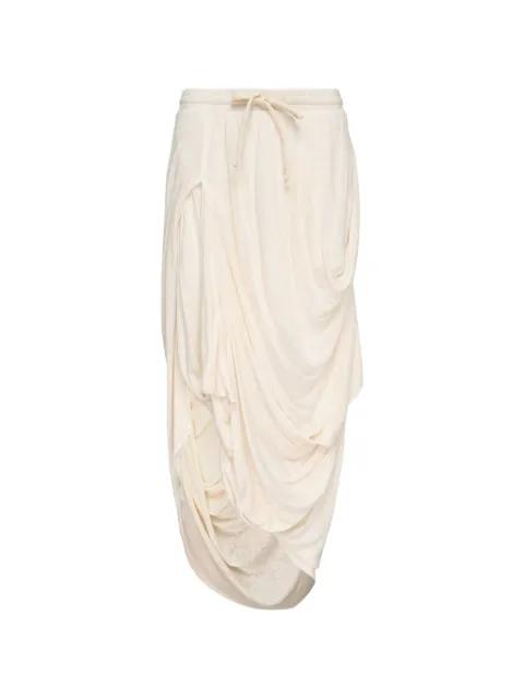 draped asymmetric skirt by OPEN YY