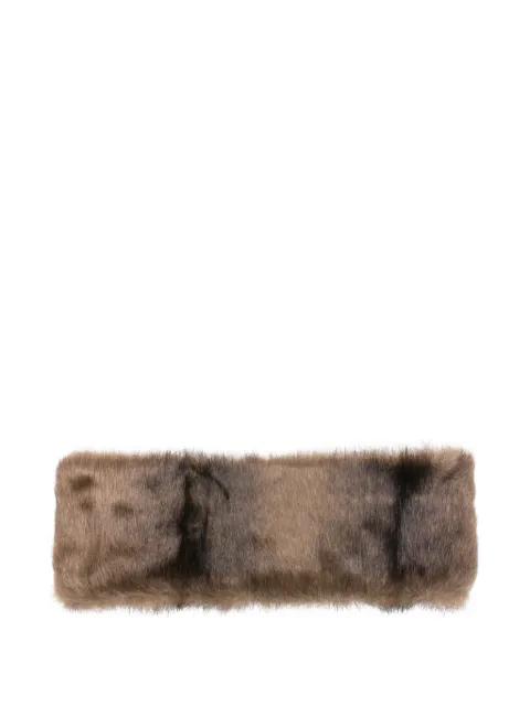 faux-fur elastic headband by OPEN YY