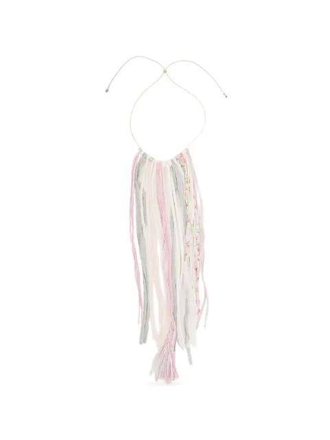 fringed necklace by OPEN YY