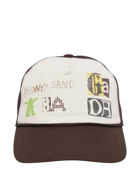 graphic-print trucker cap by OPEN YY