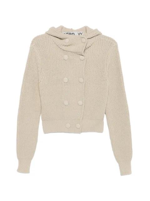 hoodied cardigan by OPEN YY