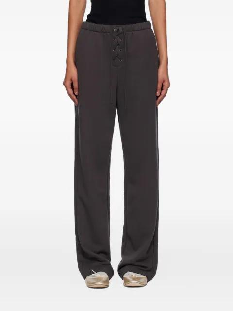 lace-up drawstring track pants by OPEN YY