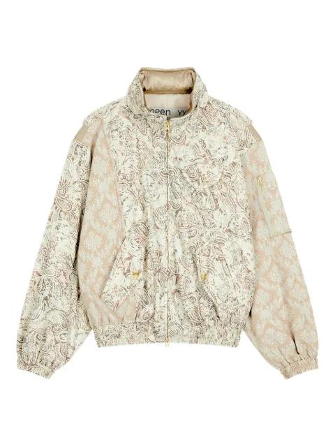 paisley panelled bomber jacket by OPEN YY