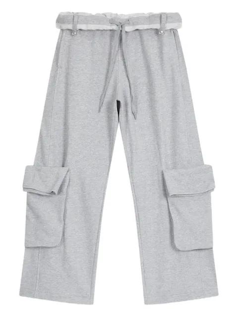 rolled-waist cargo trousers by OPEN YY