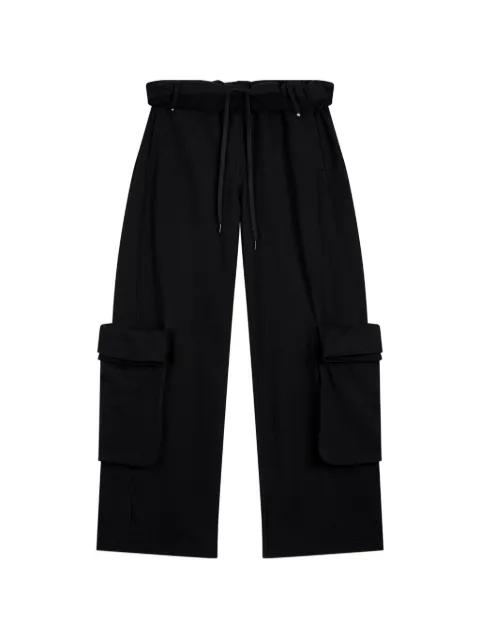 rolled waist cargo trousers by OPEN YY