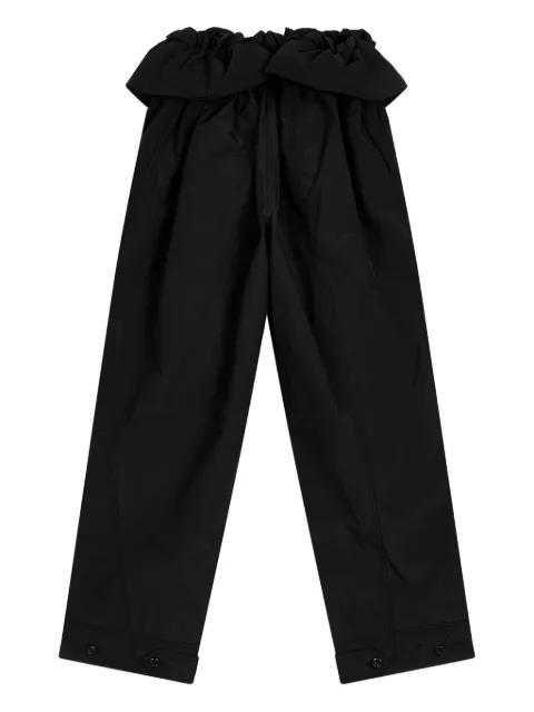 ruffle-detail trousers by OPEN YY
