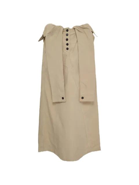 wrapped maxi skirt by OPEN YY