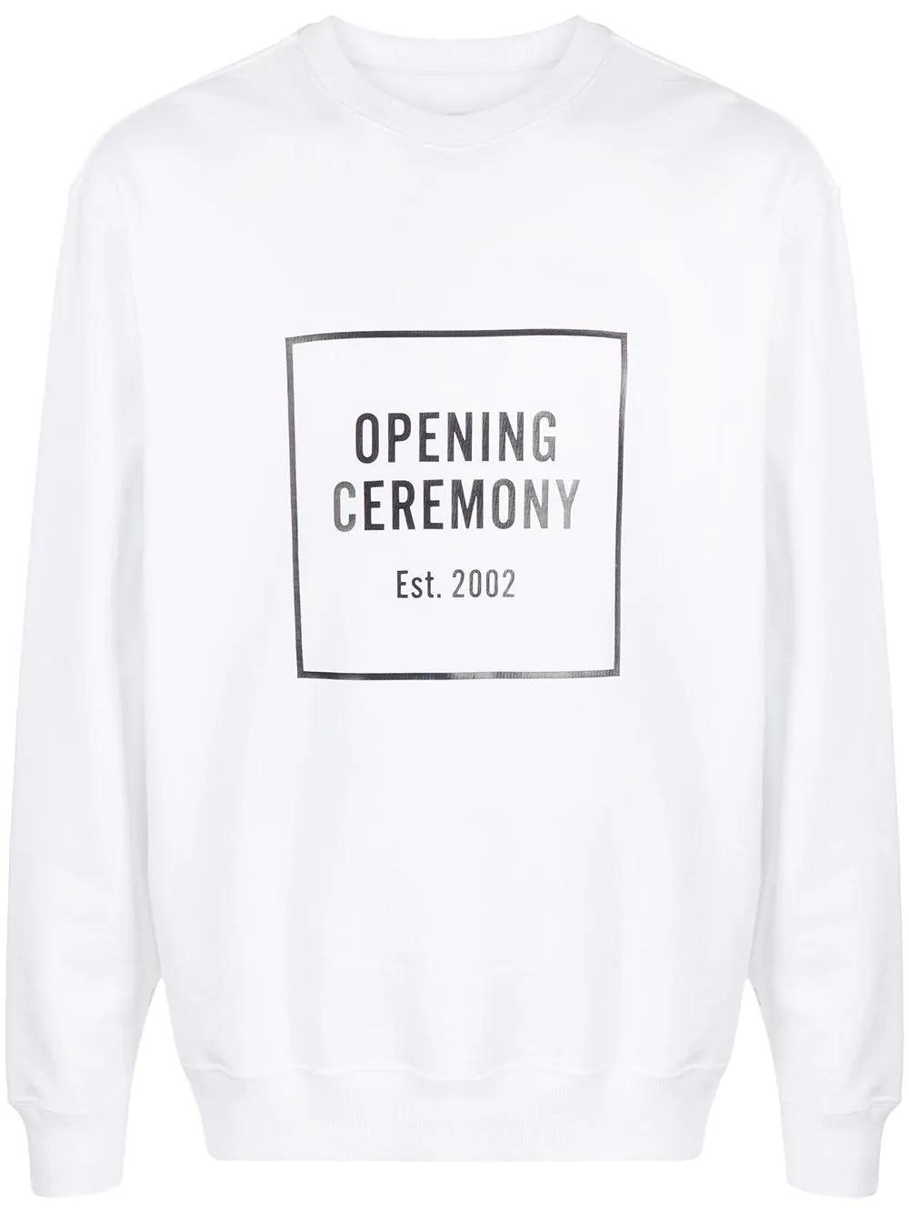 box logo crew neck sweatshirt by OPENING CEREMONY