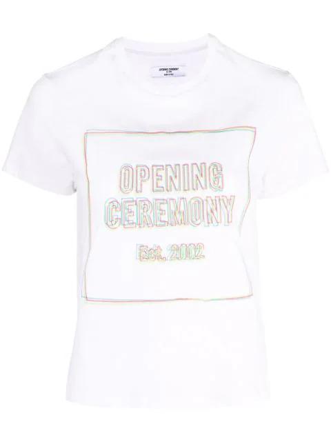 box logo-print T-shirt by OPENING CEREMONY