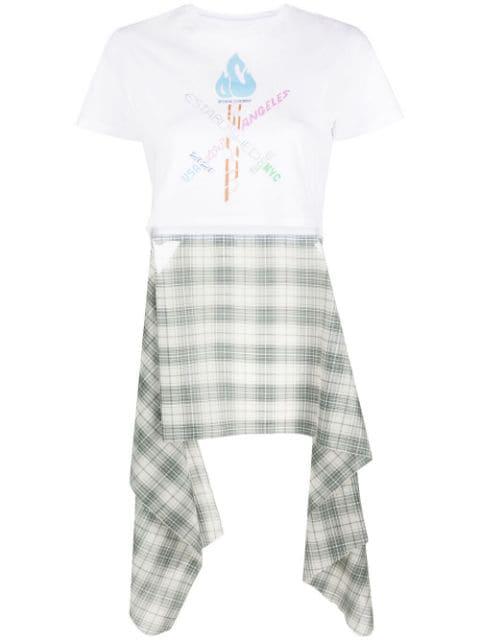 cropped logo-print T-shirt by OPENING CEREMONY