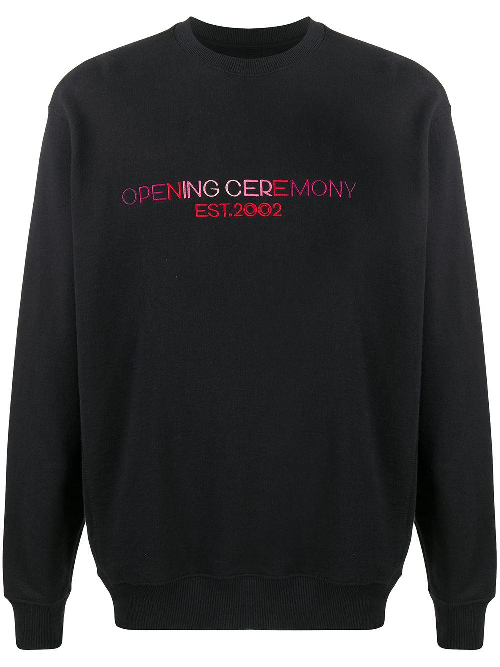 embroidered-logo crew-neck sweatshirt by OPENING CEREMONY