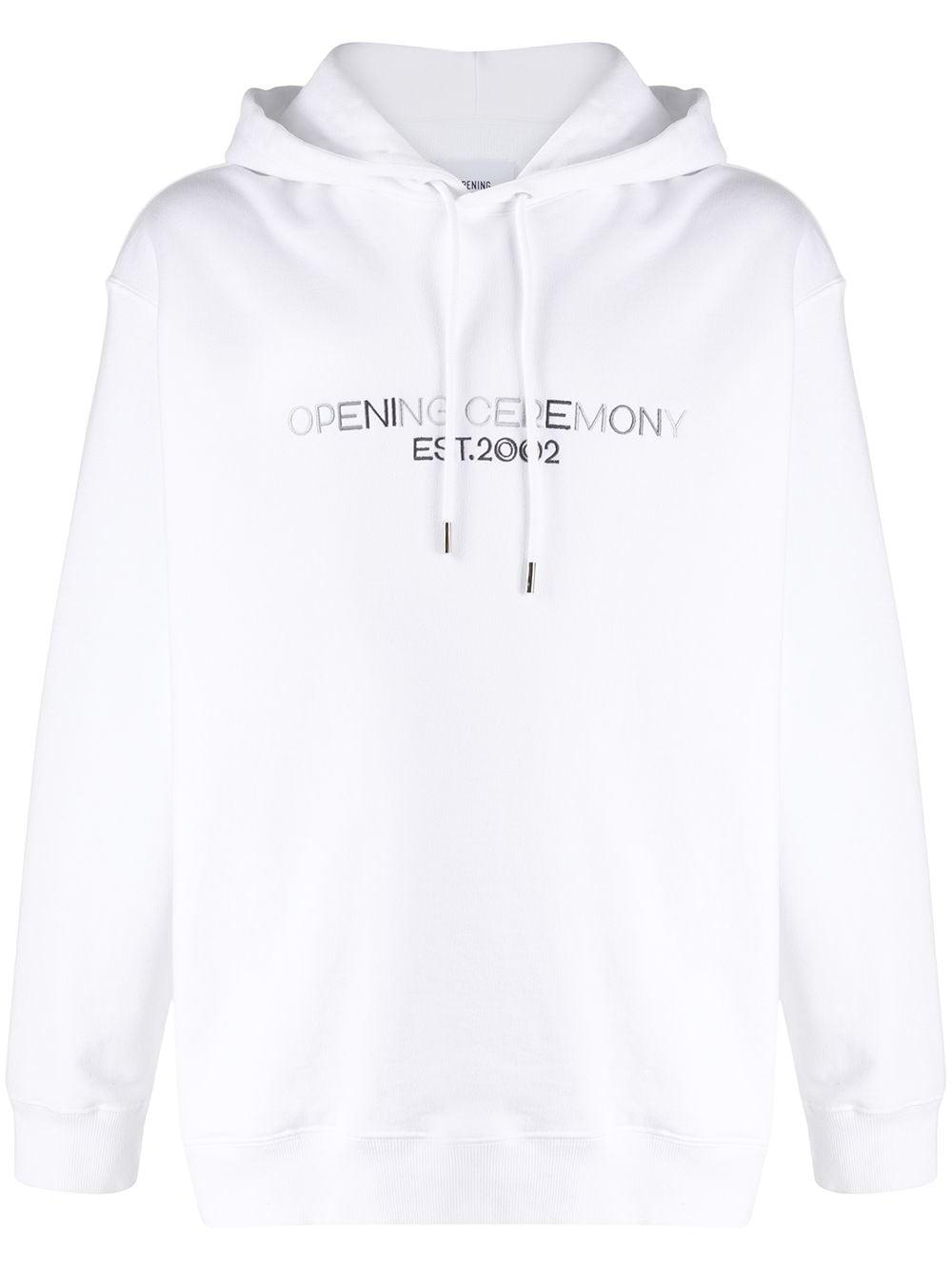embroidered logo hoodie by OPENING CEREMONY