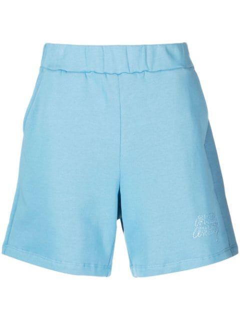 logo-embroidered cotton track shorts by OPENING CEREMONY