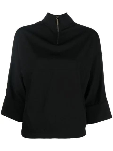 logo-patch high-neck jersey top by OPENING CEREMONY