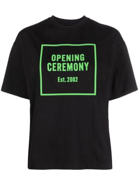 logo-print cotton T-shirt by OPENING CEREMONY