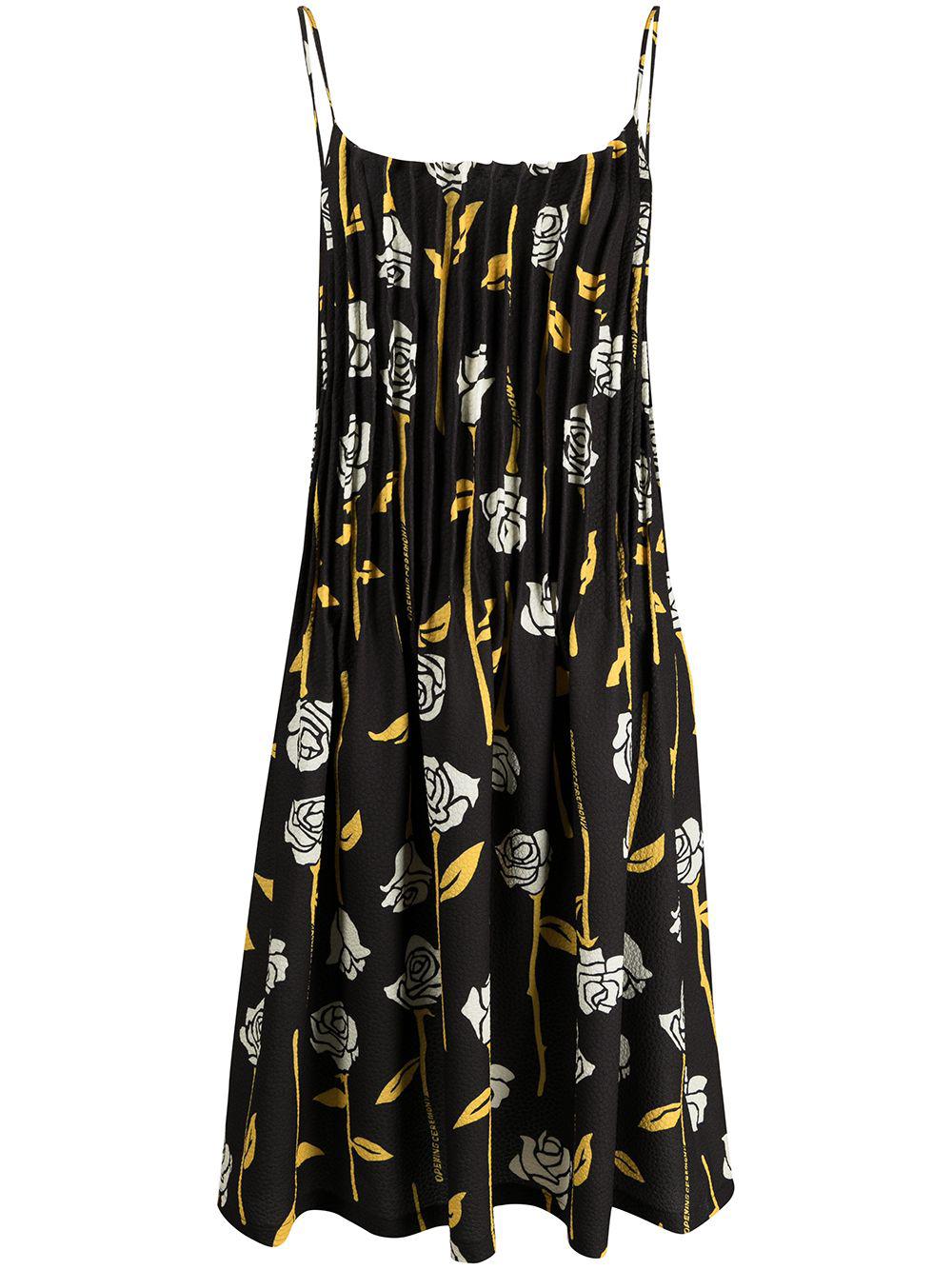rose-print pleated dress by OPENING CEREMONY