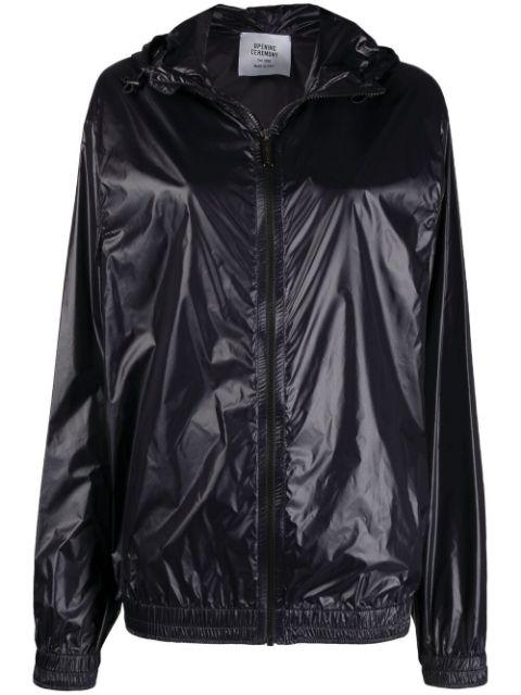 warped logo hoodied jacket by OPENING CEREMONY