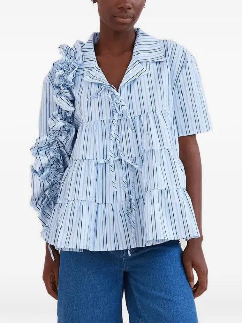 ruffled striped shirt by OPERASPORT