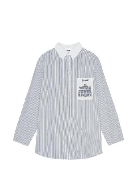 striped logo-detail shirt by OPERASPORT